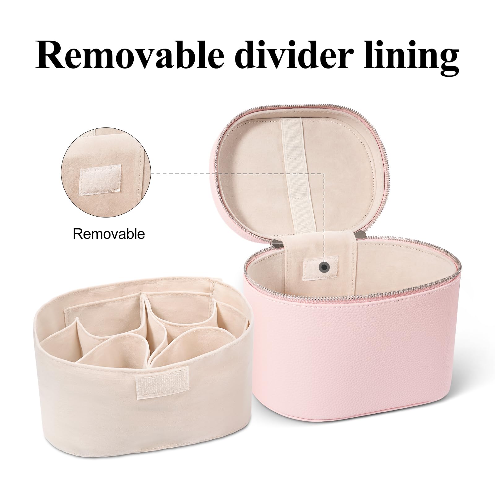 Honitty Trousse maquillage PU durable, texture douce et maintien