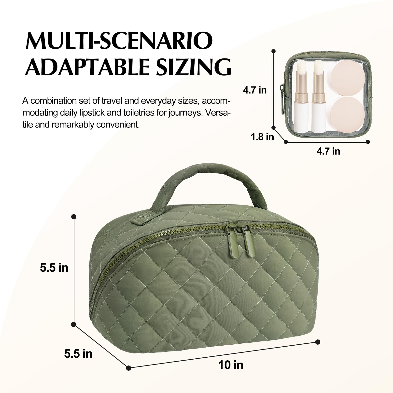 honitty trousse Puffy montrant l'organisation en compartiments multiples