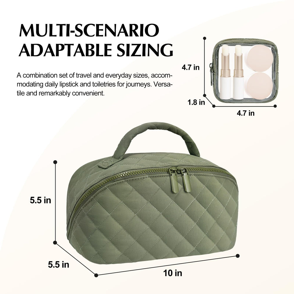 honitty trousse Puffy montrant l'organisation en compartiments multiples