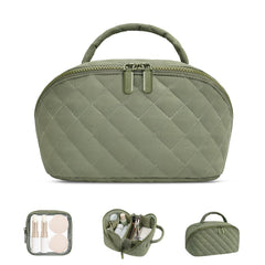 honitty trousse maquillage Puffy avec ouverture 180° plat pour un accès rapide