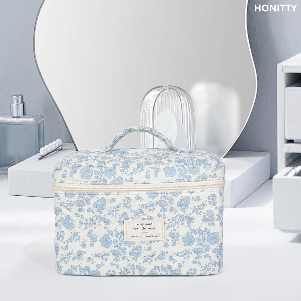 Honitty florale quilté, compacte et légère, idéale en voyage.