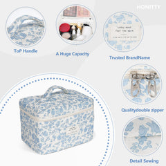 Trousse de voyage Honitty florale, légère et pliable pour emporter facilement.