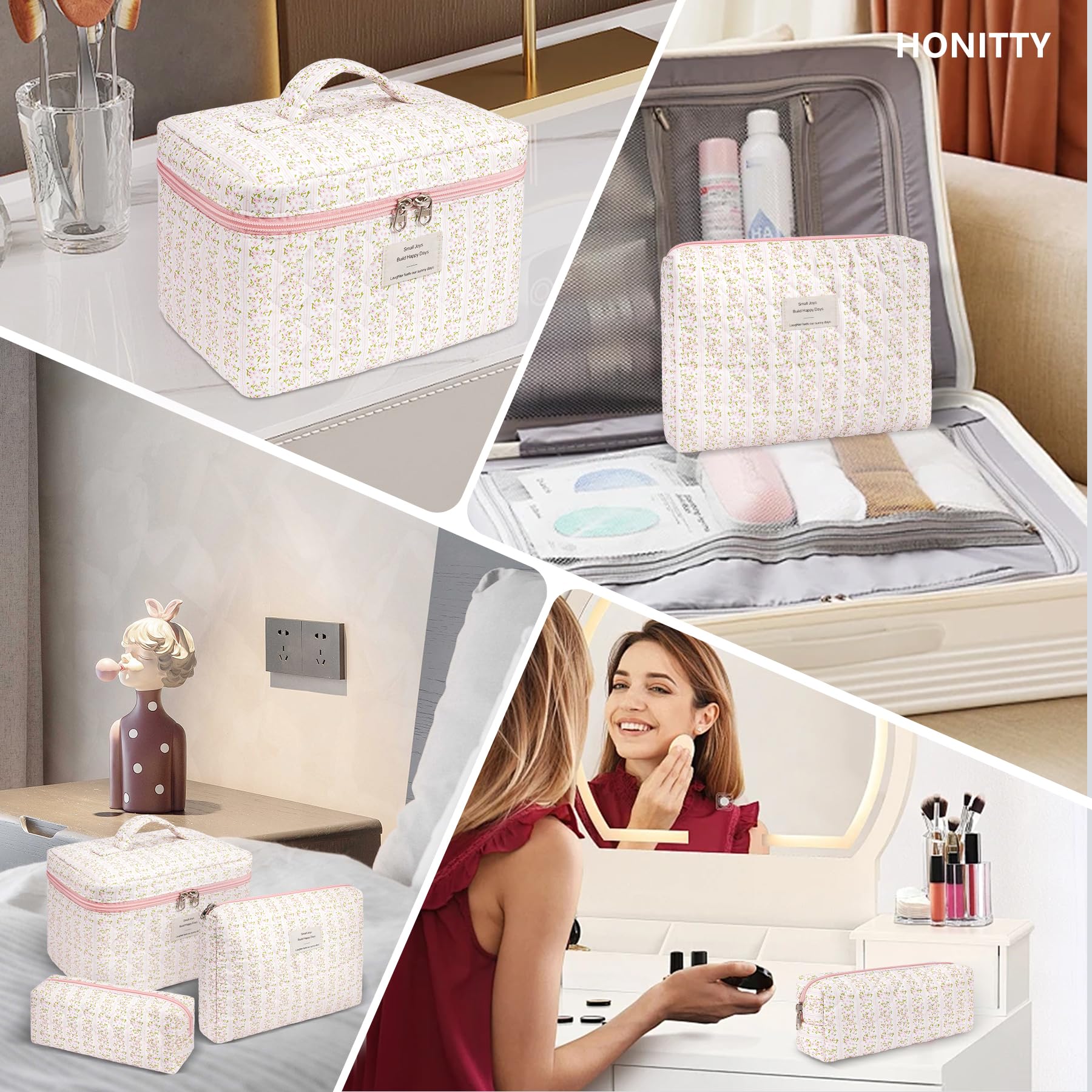 Compagnon de voyage honitty, pliable et pratique pour vos essentiels beauté.