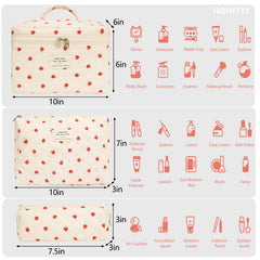 honitty trousse toilette matelassée grande, organisation polyvalente