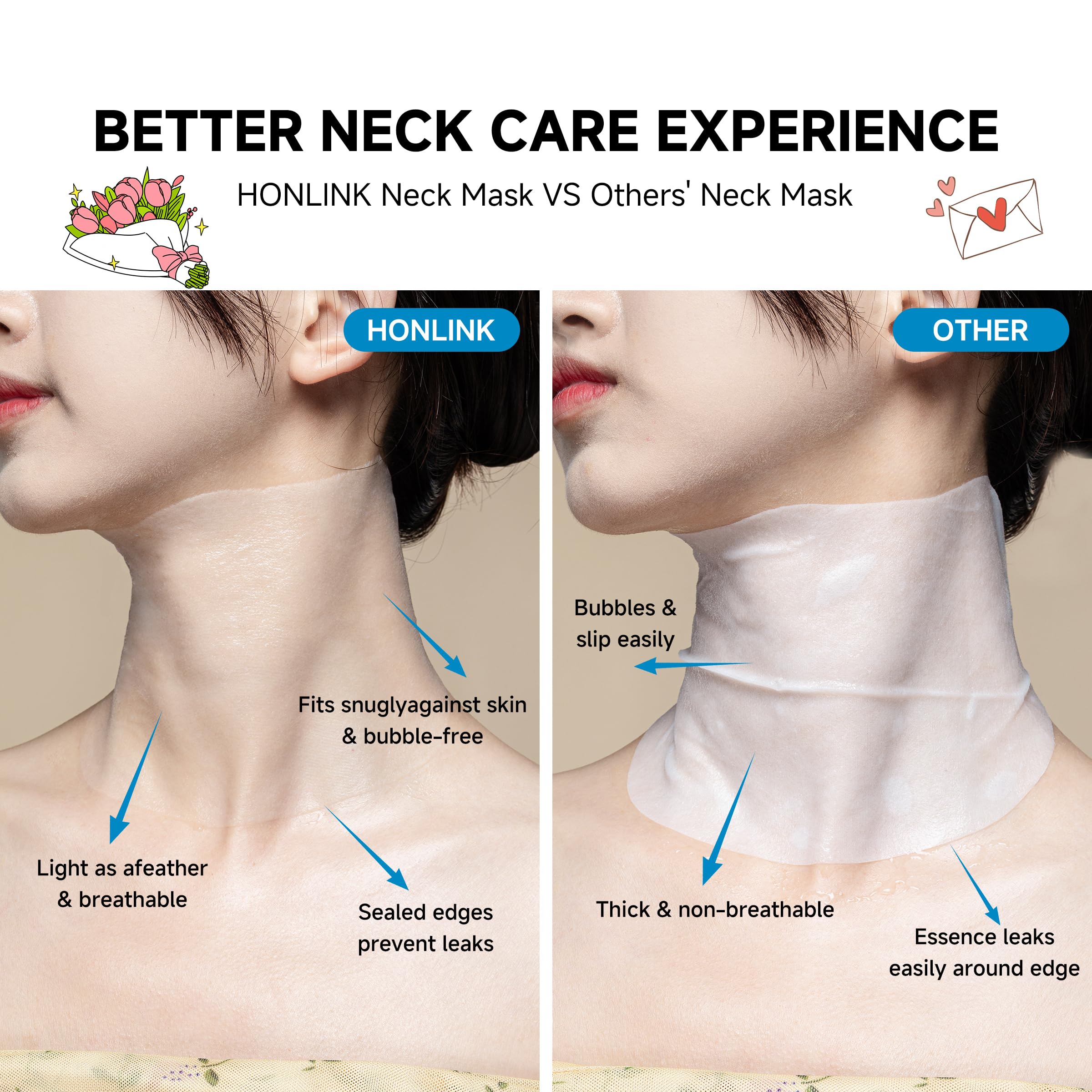 HONLINK masque-cou-biofiber ultra-fin épouse le cou