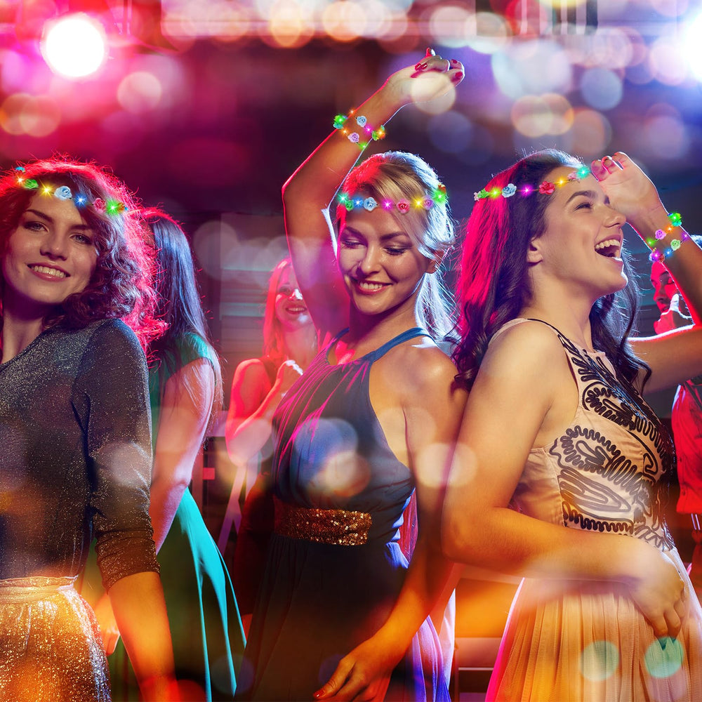 HONLYNE couronne lumineuse à 3 modes, idéale pour fêtes et concerts.