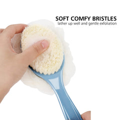 HONOMA brosse-douche poignee courbee longue facilite l'accès au dos et pieds.