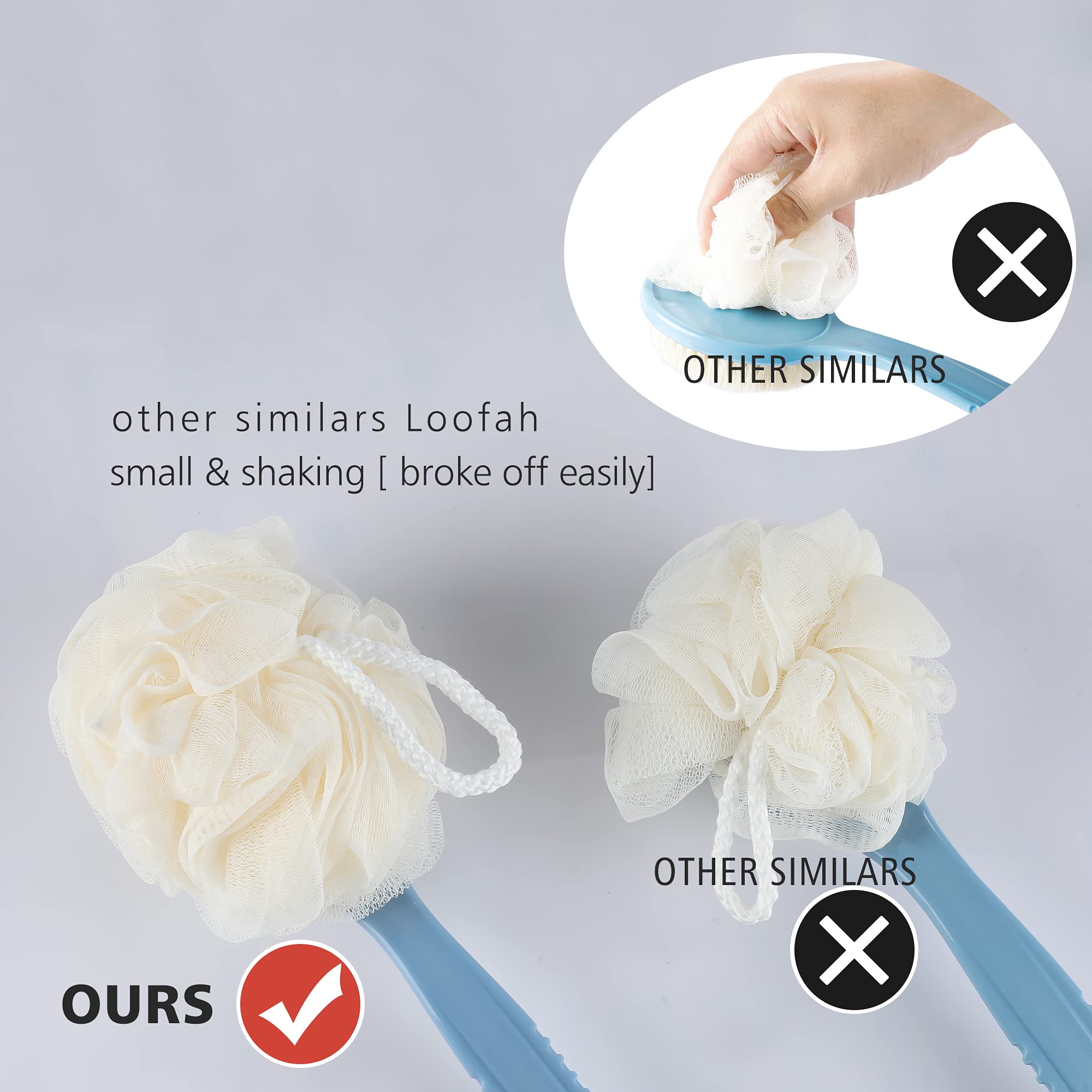 HONOMA brosse-douche utilisation humide sec offre flexibilité et confort.