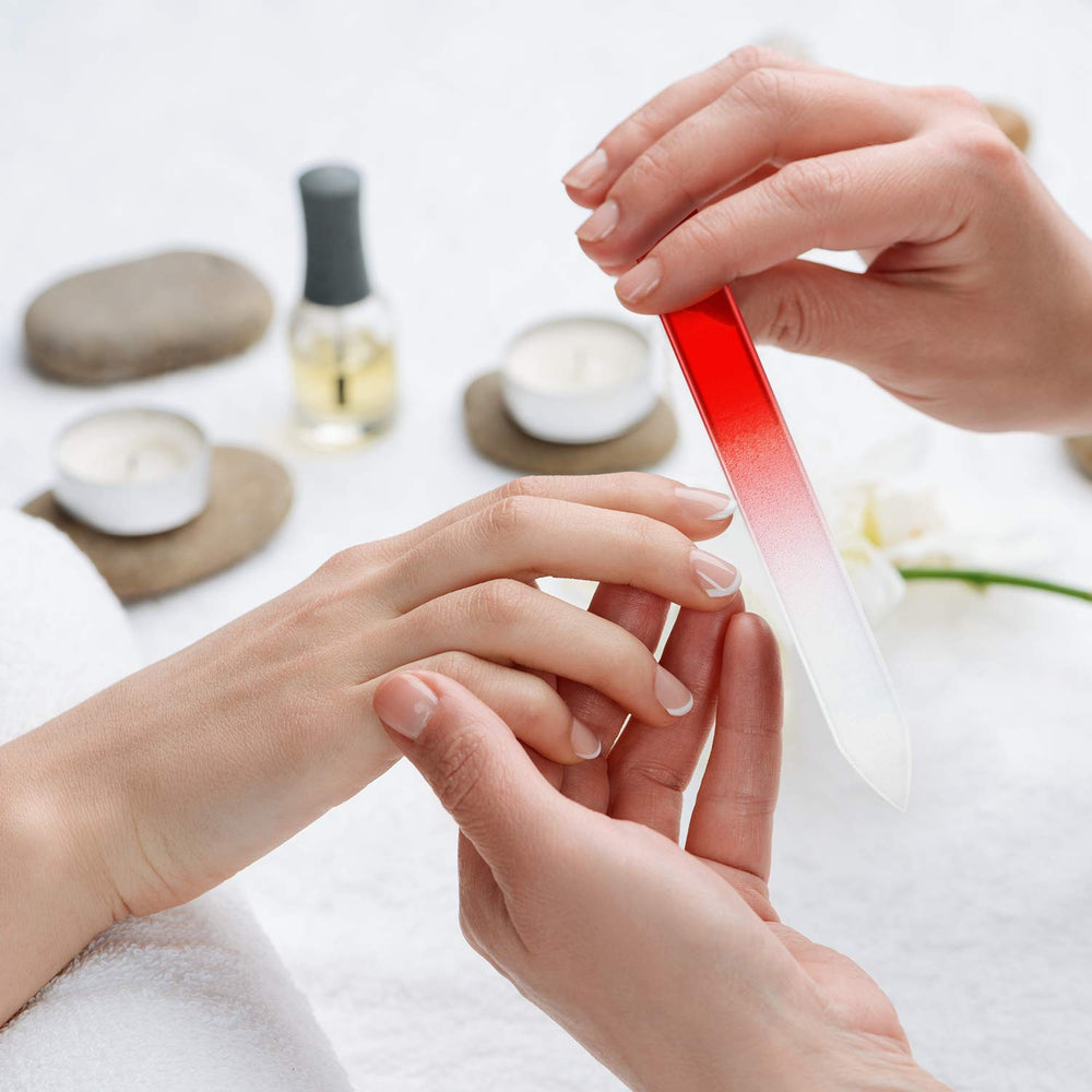 Honoson lime à ongles en verre domestique, parfait pour salon et maison.