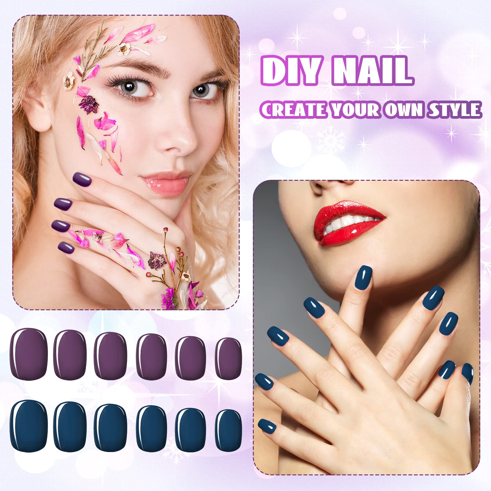 Honoson ongles faux long rond pour une extension sophistiquée.