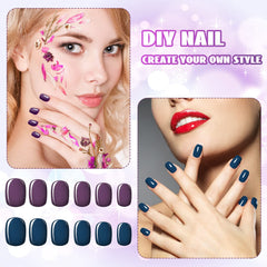 Honoson ongles faux long rond pour une extension sophistiquée.