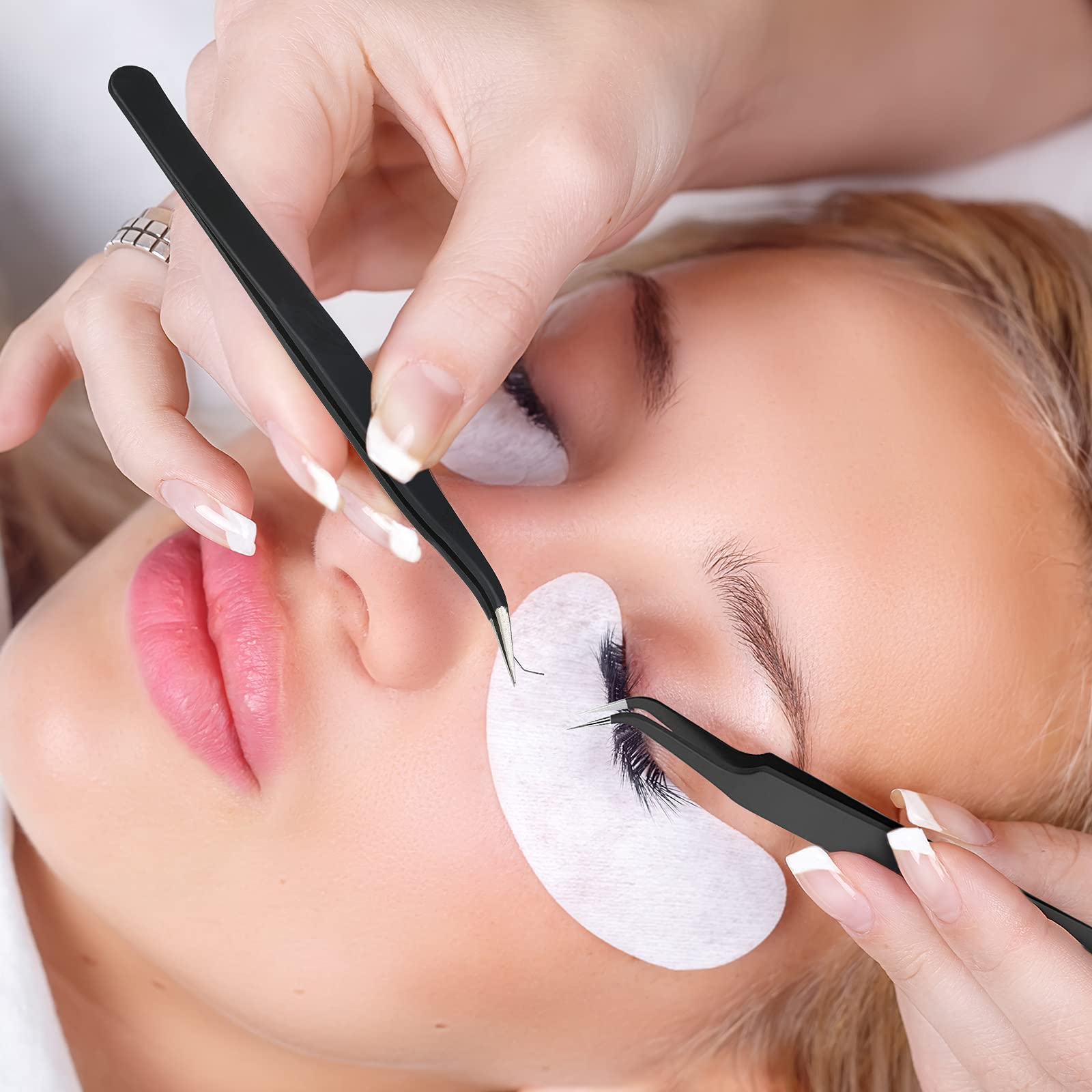 Utilisation polyvalente des pinces Honoson pour cils et extensions.