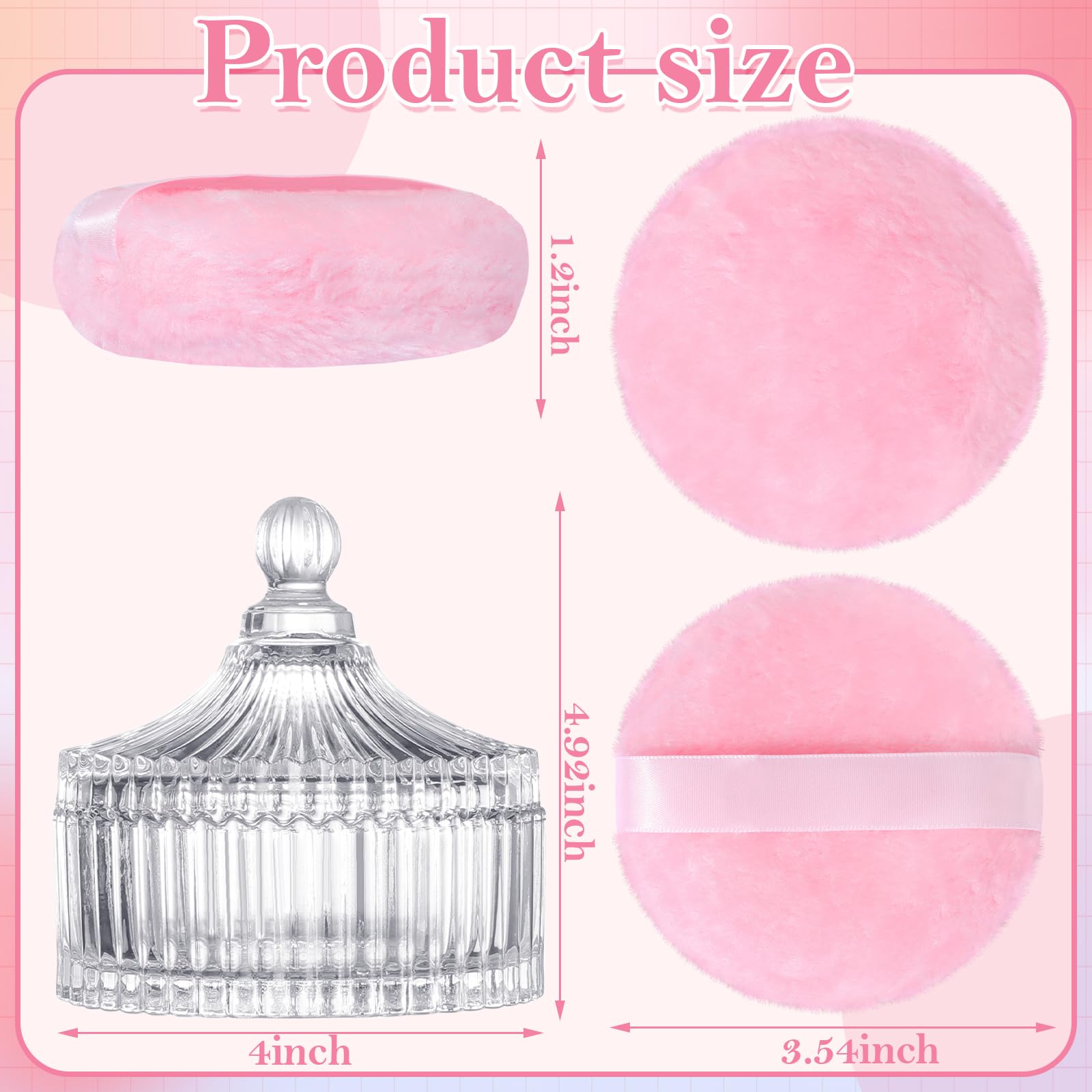 Etui poudre cristal rose HONSIO protège votre poudre entre les usages.