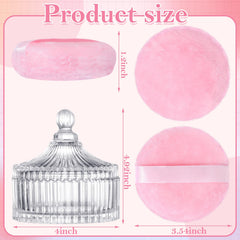 Etui poudre cristal rose HONSIO protège votre poudre entre les usages.