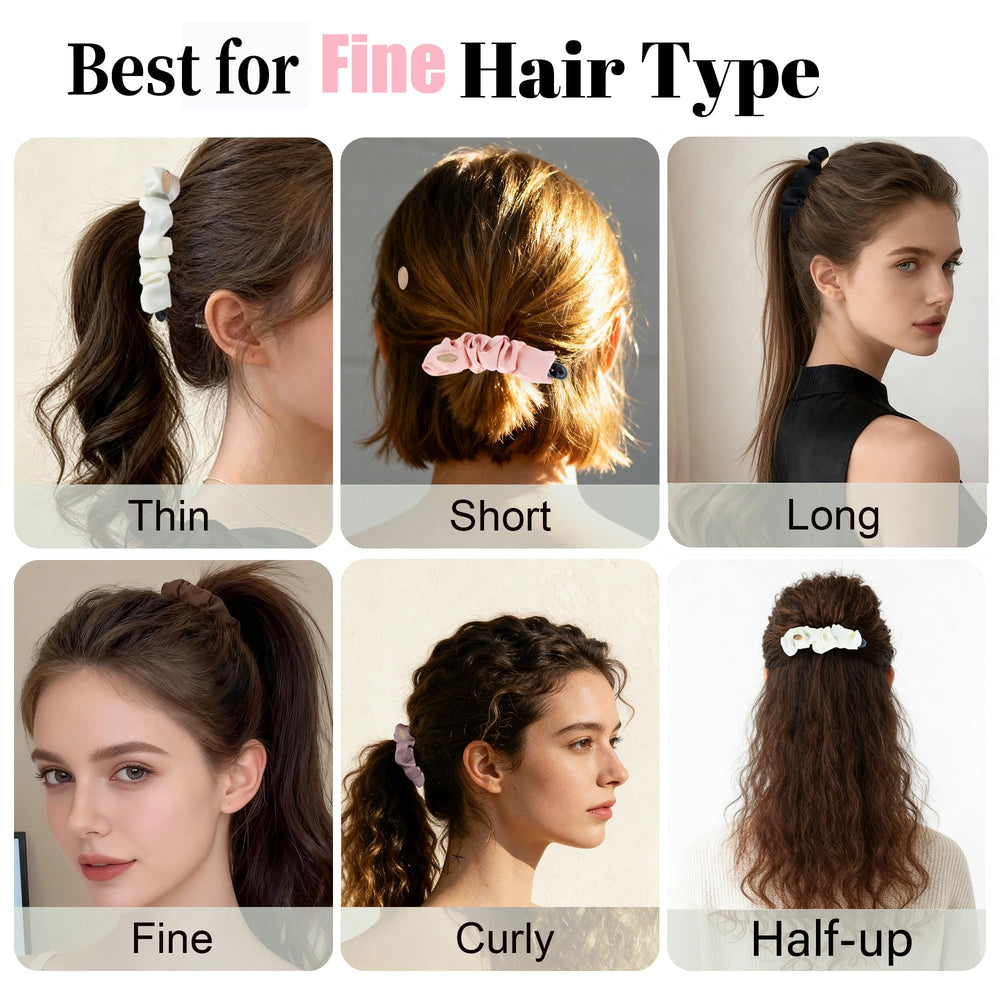 Barrettes banane satin usage quotidien Hoojoot, maintien leger et pratique.