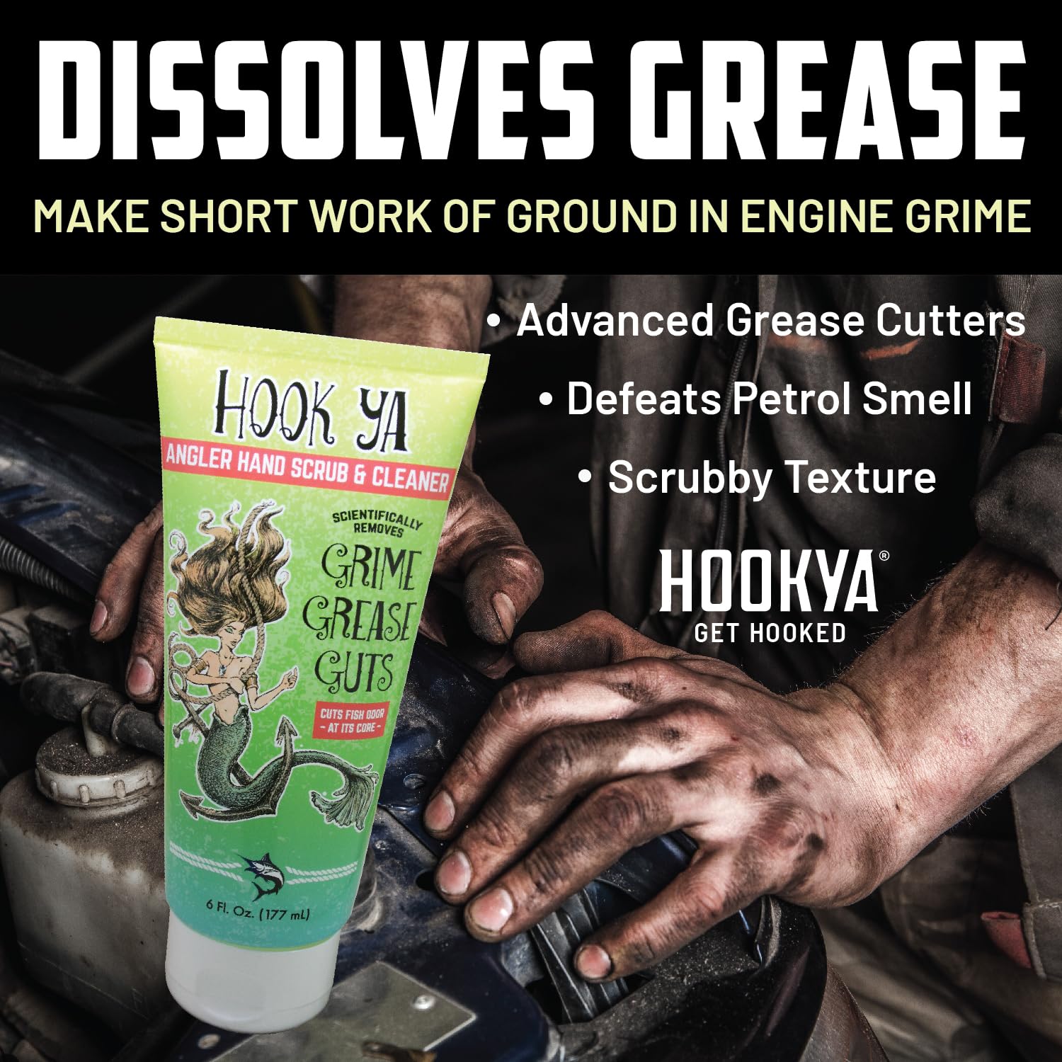 Hook'Ya lemon scent bottle image highlights a fresh, non-overpowering aroma