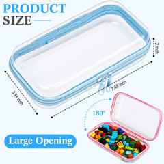 Hoolerry etuis rigides transparents avec fermeture double pour voyage et bureau.