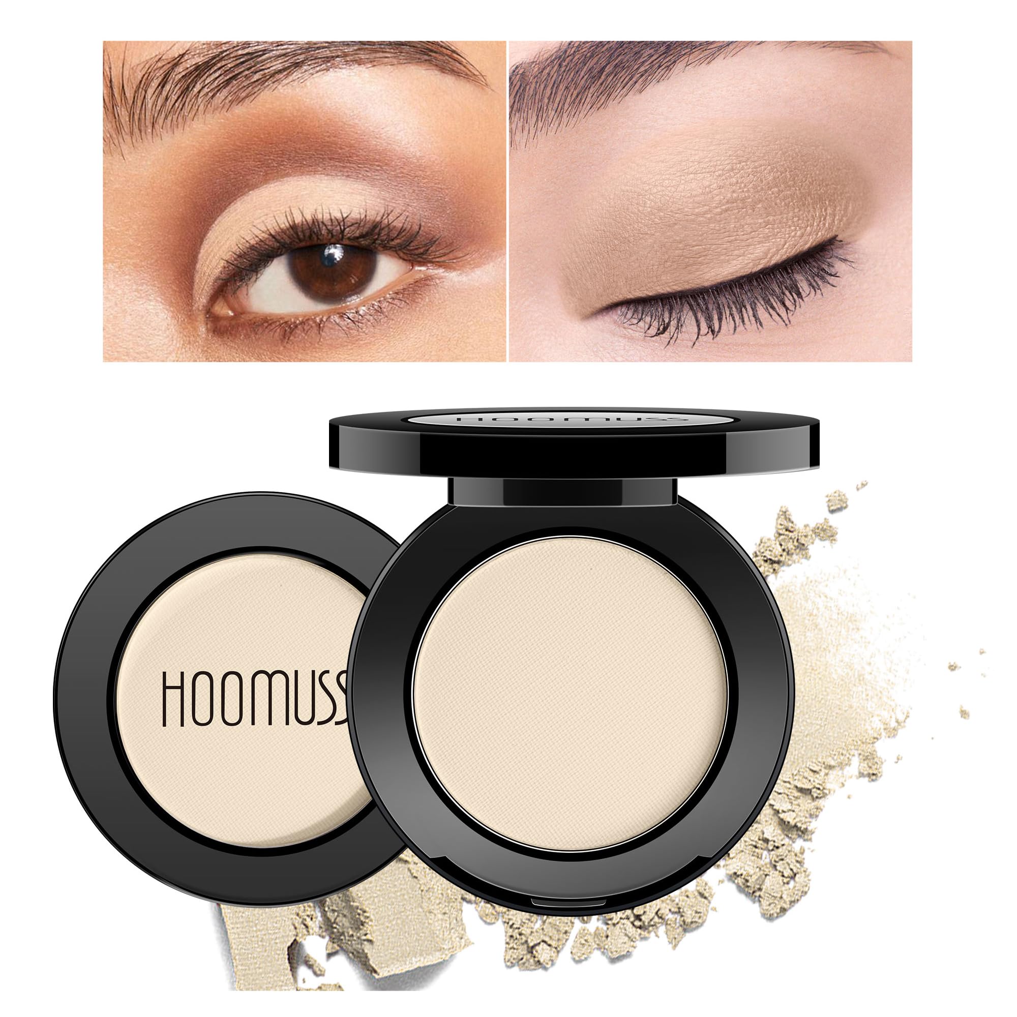 HOOMUSS Nude: poudre œil beige matte pour allure discrète et longue tenue
