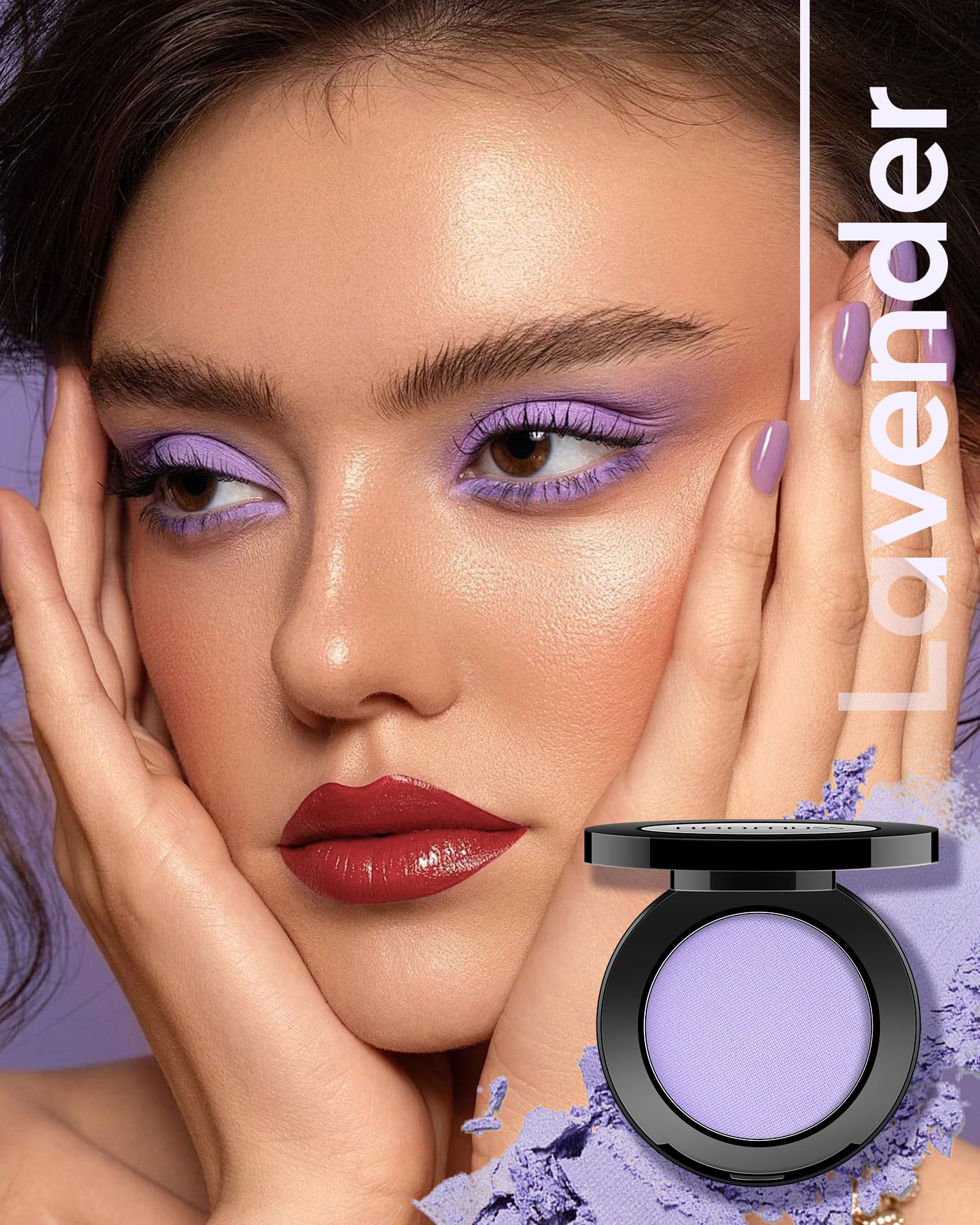 HOOMUSS ombre violet : échantillon uniforme sur la peau