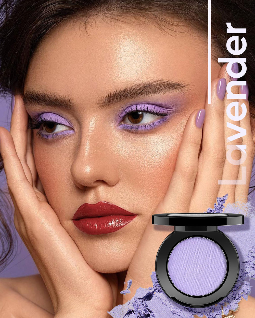 HOOMUSS ombre violet : échantillon uniforme sur la peau