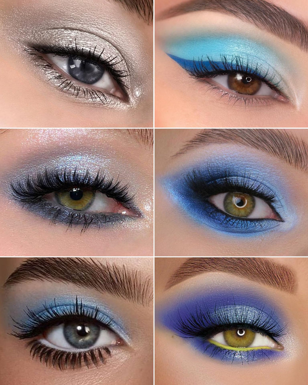 HOOMUSS ombres bleues métalliques et pailletées pour éclats glamour.