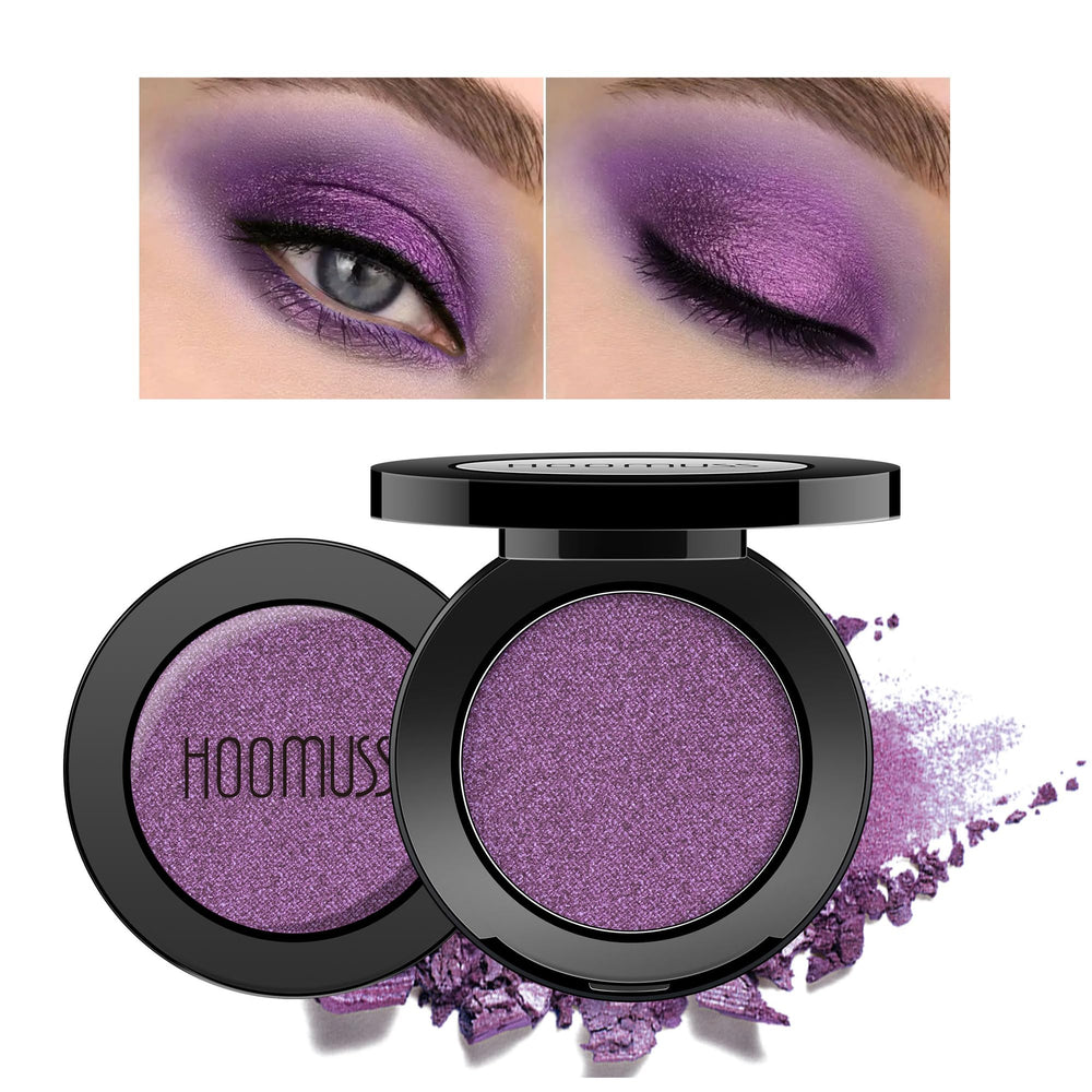 HOOMUSS palette ombre paillettes violet pour un regard lumineux et durable.