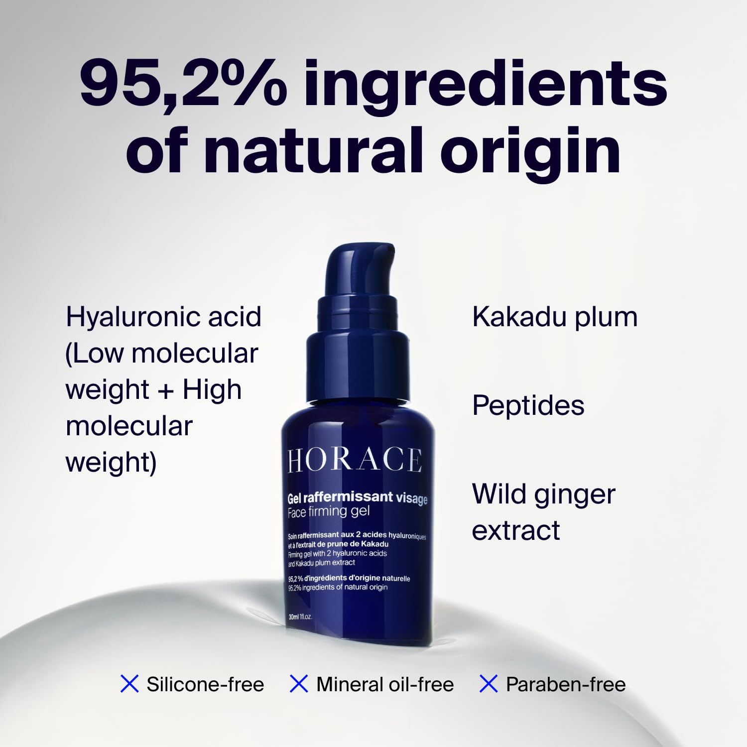 Horace Gel Visage Homme, hydratation légère durable tout au long de la journée.