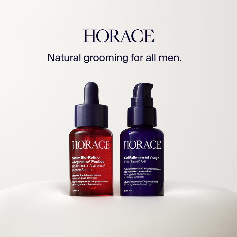 Horace Gel Visage Homme, ingrédients naturels et végétaliens respectant la peau.