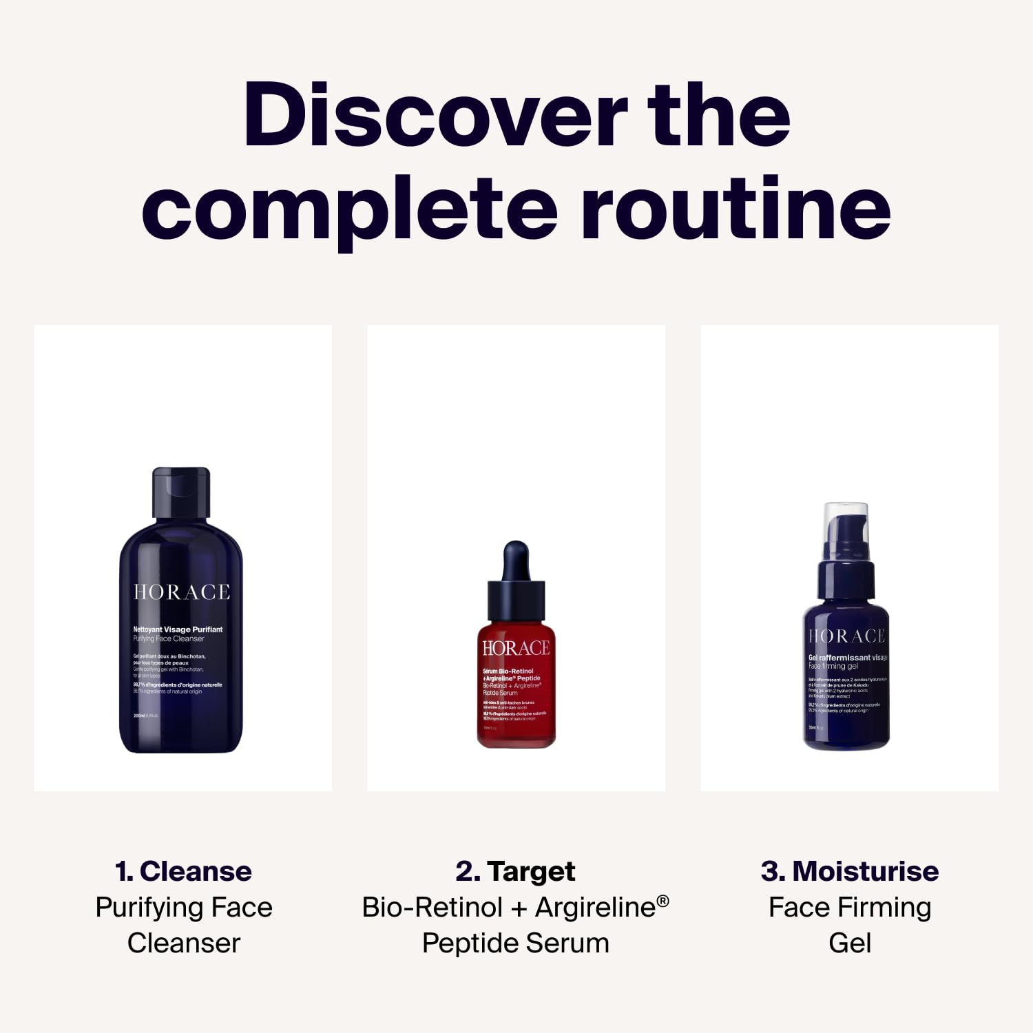 Horace Gel Visage Homme, fabriqué en France pour votre rituel quotidien.