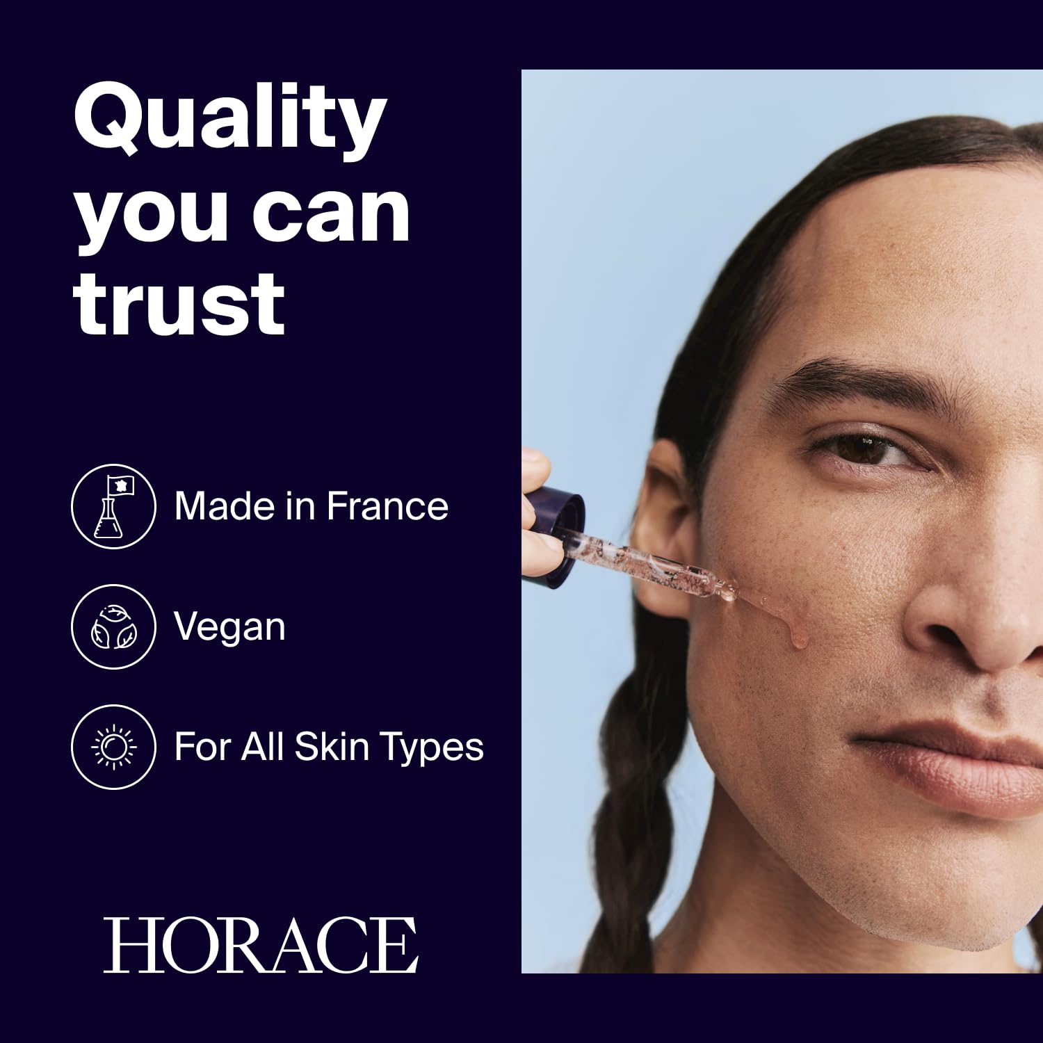 Sérum Horace soutient l'élasticité et la fermeté de la peau.
