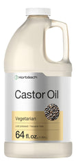 Horbäach huile de ricin — bouteille 64oz prête pour soins capillaires quotidiens.