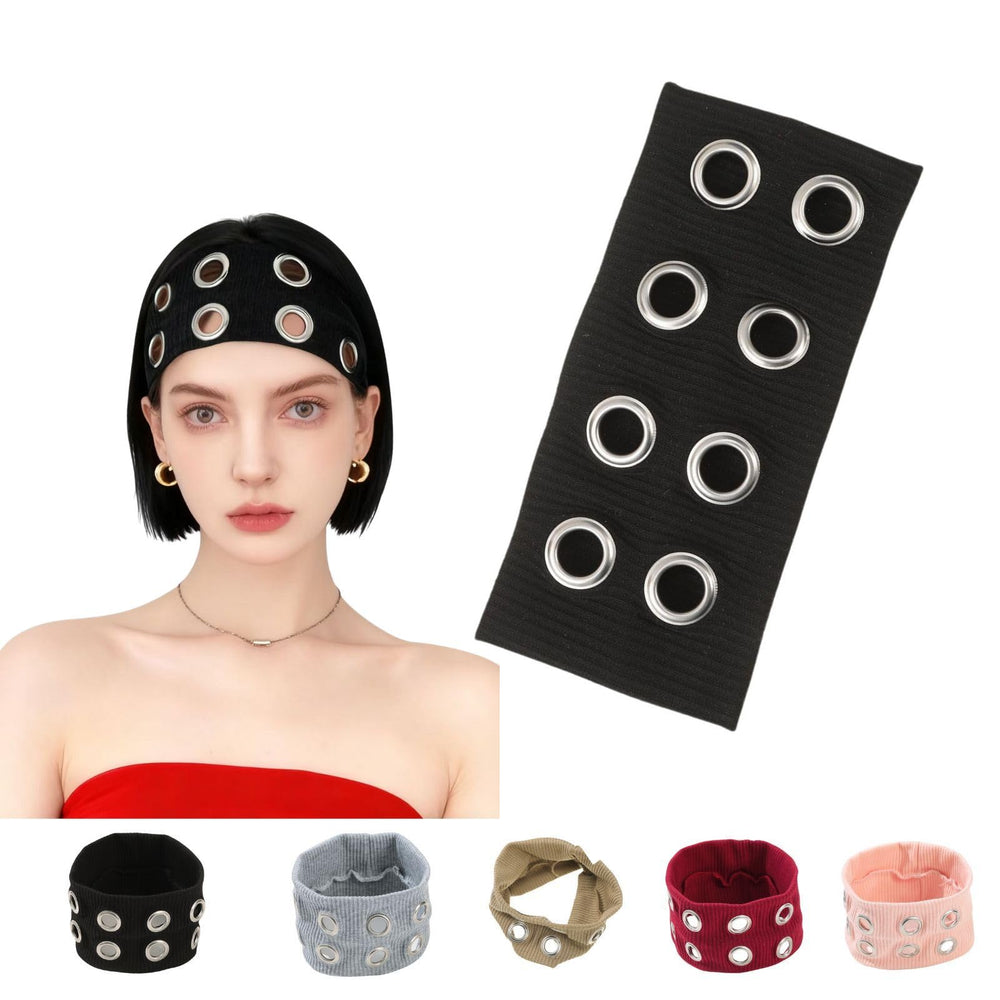 Bandeau Hornedi avec oeillets creux noir pour un style descendé et confortable.