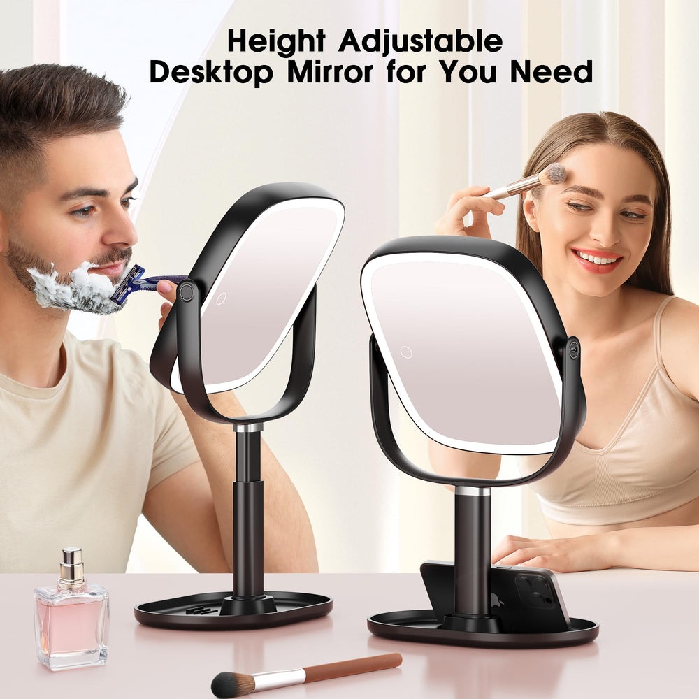 Horyliin miroir bureau 3 couleurs, éclairage personnalisé pour maquillage et skincare.