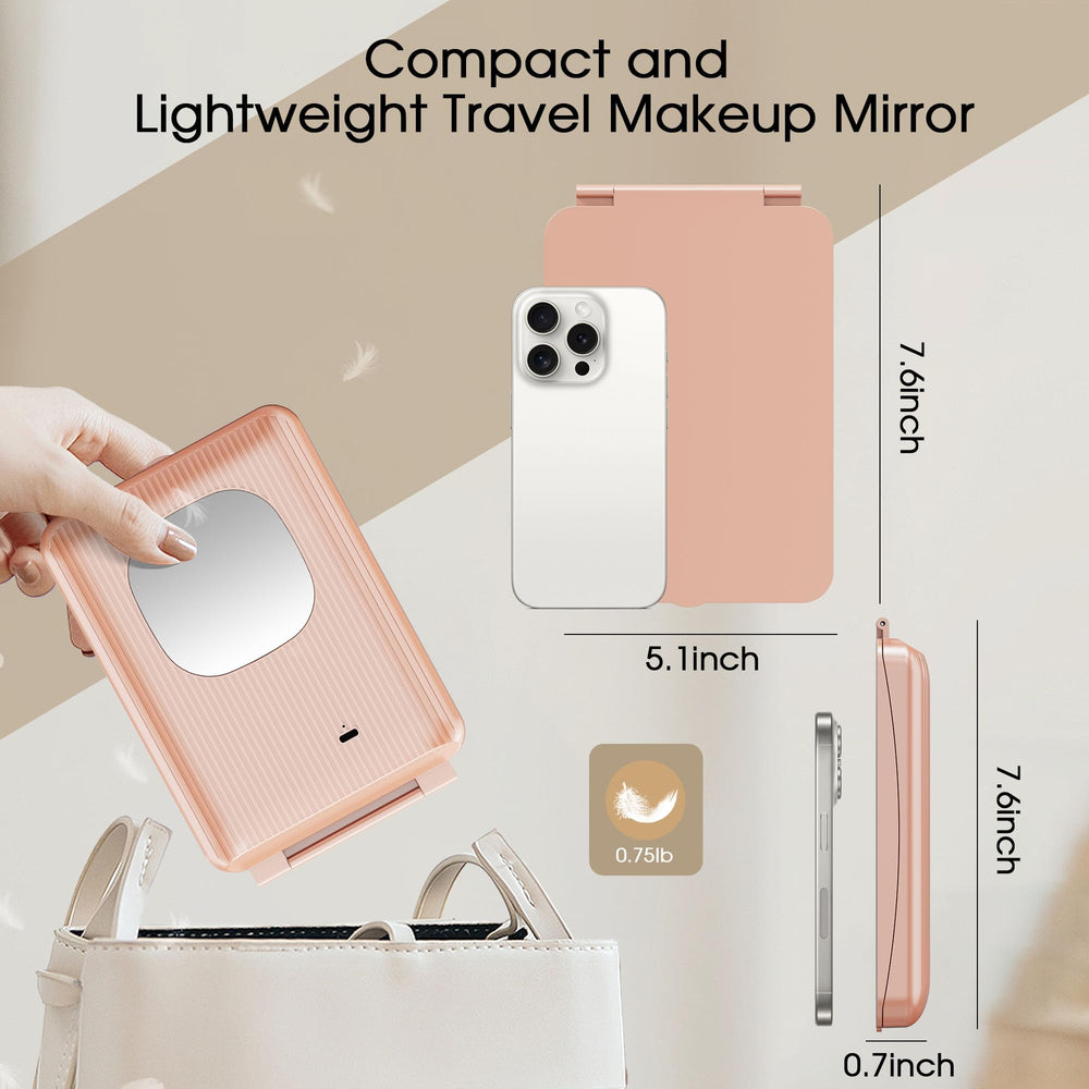 Miroir Horyliin double-face 10x/1x pour retouches rapides en déplacement.