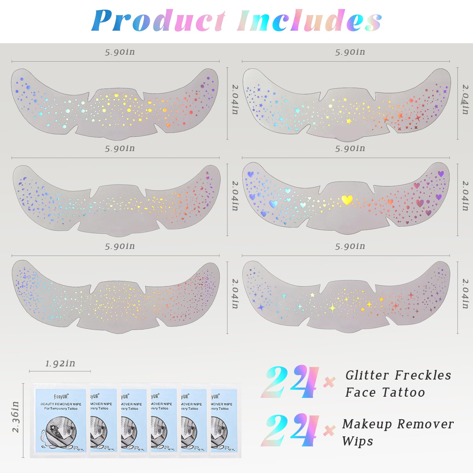 Hosaily application facile des taches glitter sur le visage.