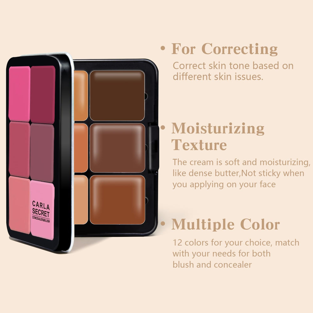 HOSAILY Correcteur crème 6 teintes pour corriger les imperfections et illuminer discrètement.
