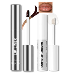 HOSAILY crayon lèvres brun Peel-Off pour contour net et couleur durable.