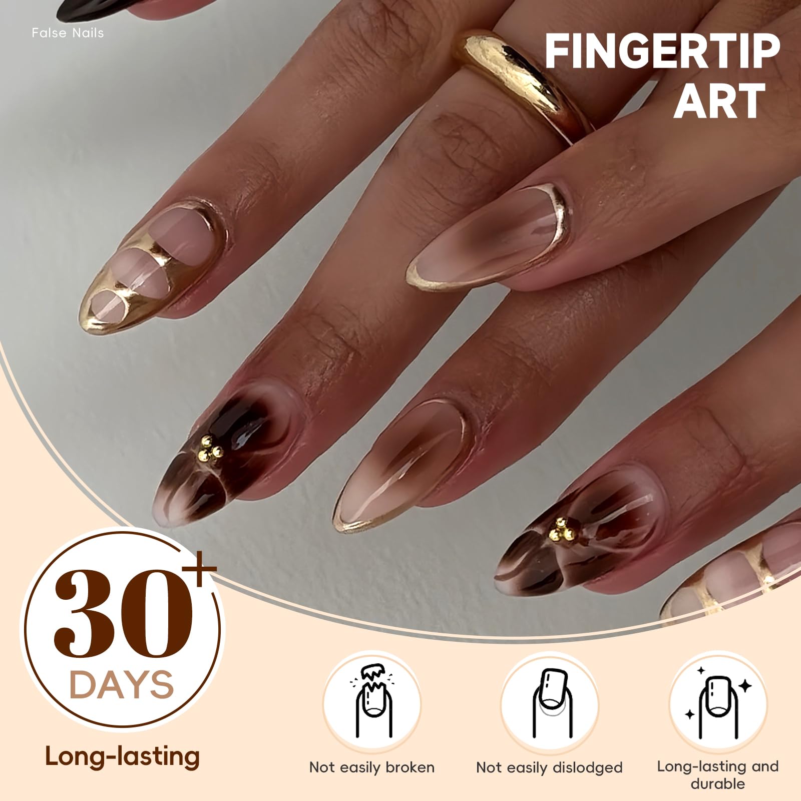 Ensemble de 24 ongles hosaily, ajustement rapide et polyvalent.