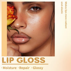 HOSAILY gloss lèvres clair pour hydratation et brillance légère.