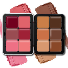 HOSAILY Palette crème blush correcteur 12 teintes pour un teint uniforme et naturel.