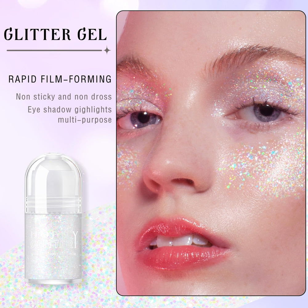 HOSAILY Roll-on paillettes holographiques pour cheveux