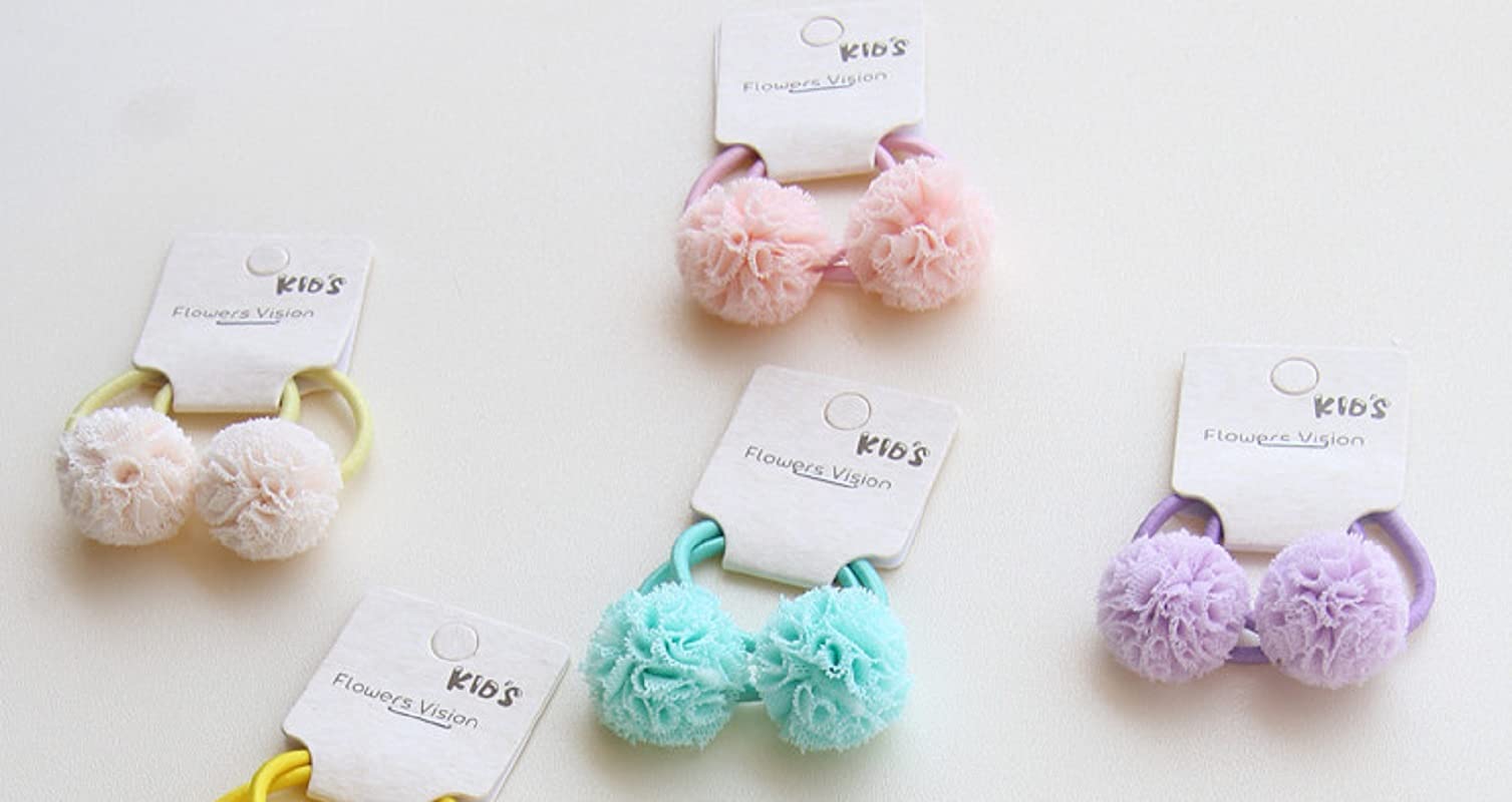 Hot&Sattion bandes elastiques bébé fleurs jaunes, accessoire pratique pour coiffure rapide.