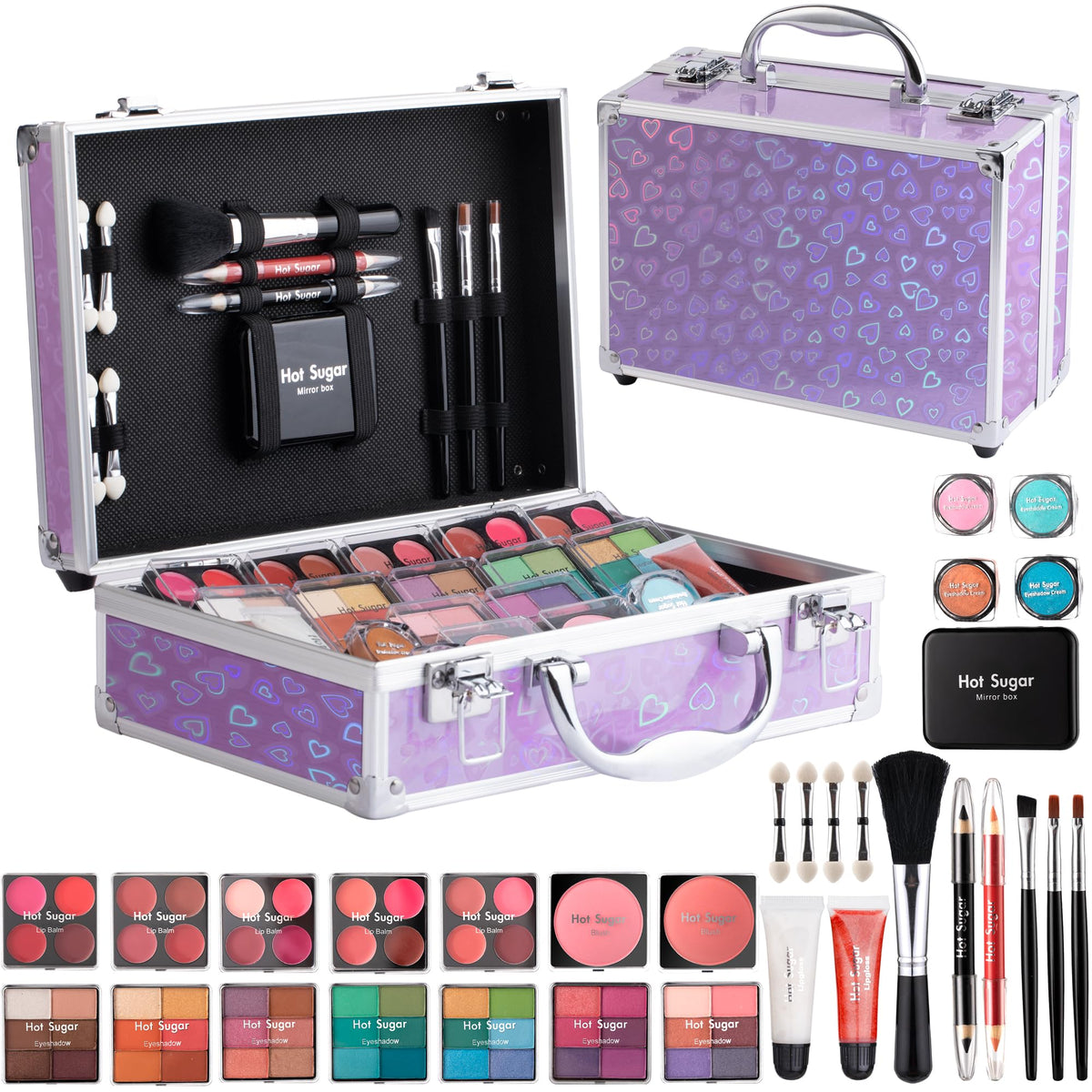 Coffret Hot Sugar Maquillage Débutant avec miroir et rangement pratique