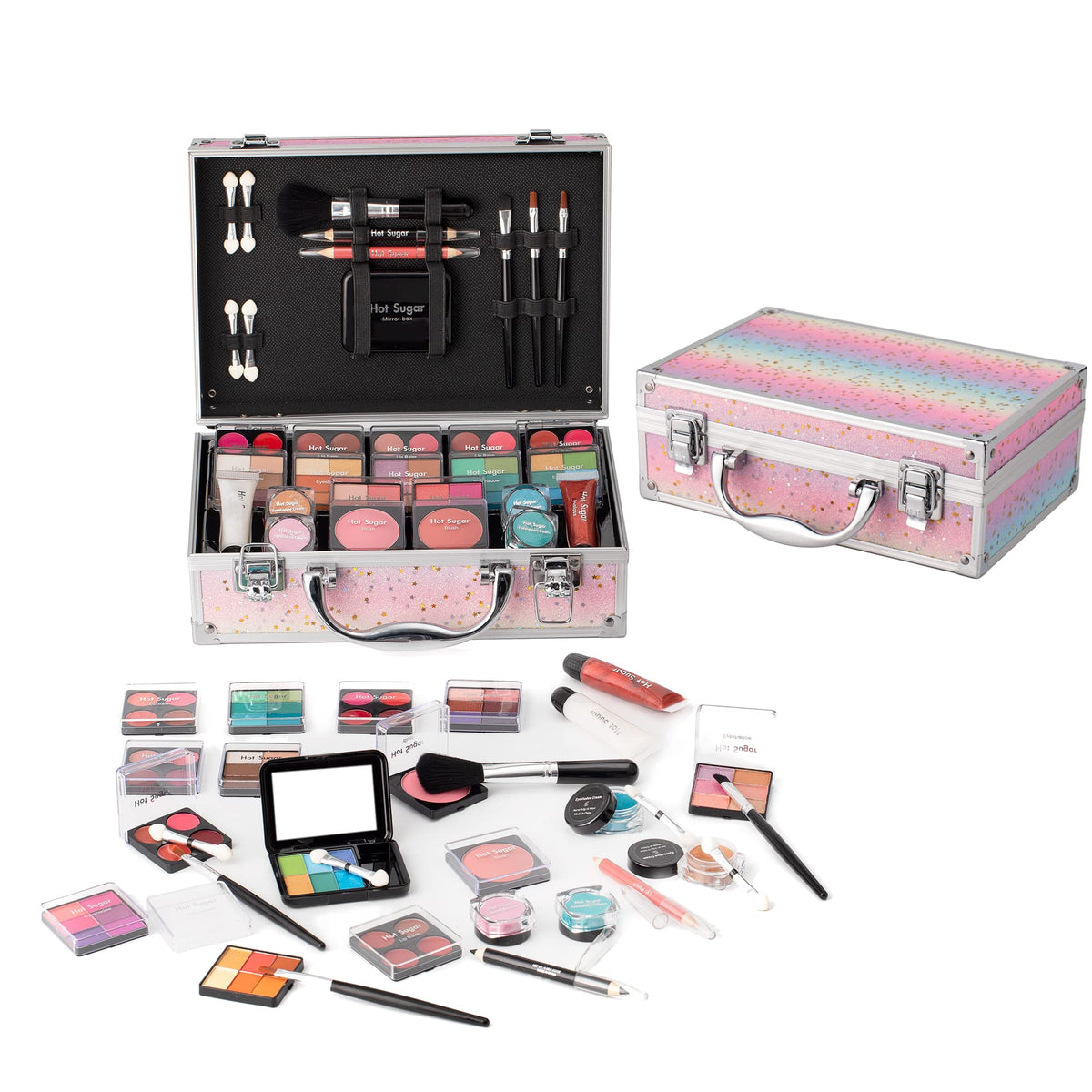 Hot Sugar coffret maquillage teen arc-en-ciel, ensemble prêt à l'emploi.