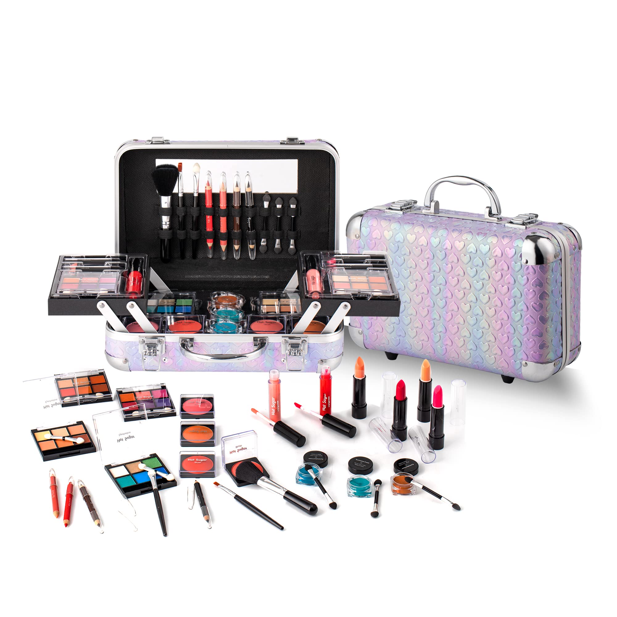 Hot Sugar coffret miroir intégré et étui – rangement pratique et voyage.