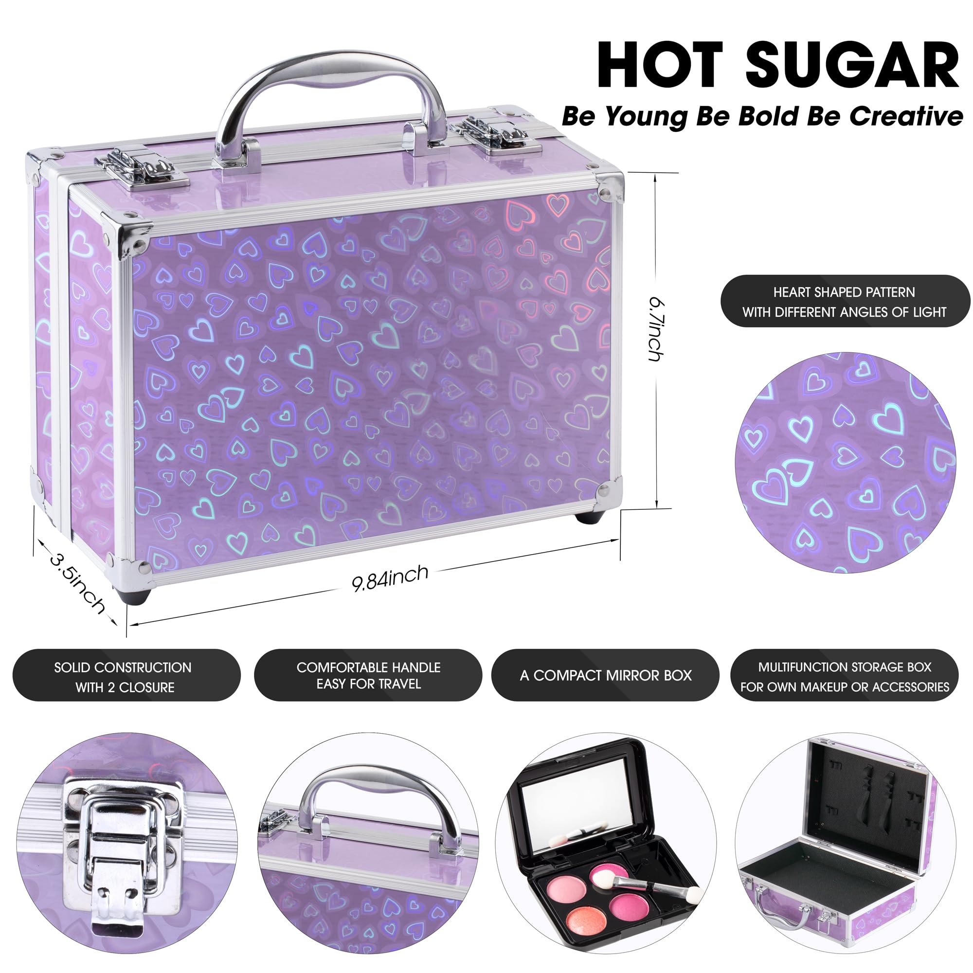 Organisateur aluminium Hot Sugar robuste pour maquillage en voyage