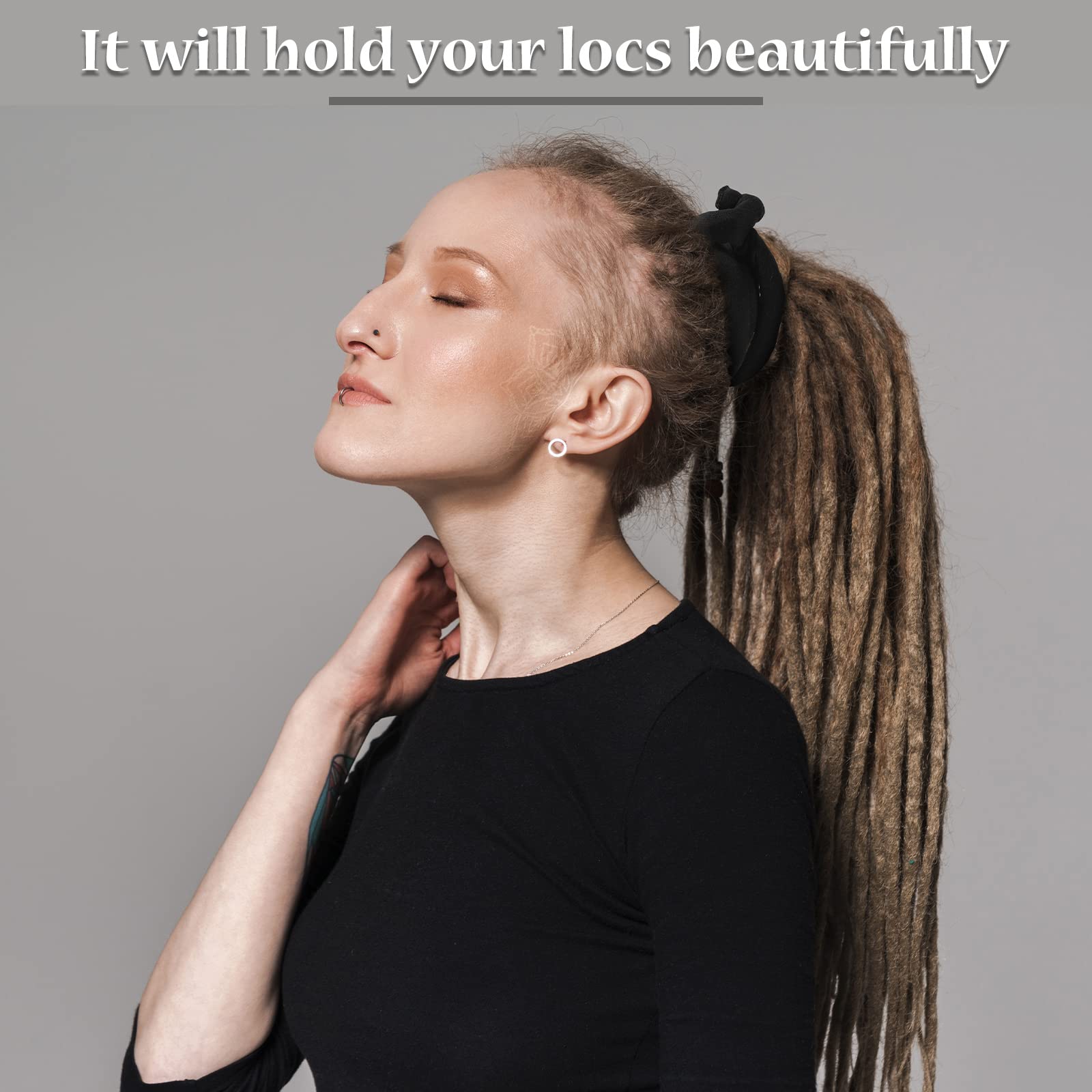 Hoteam attache-cheveux spiral noir, pratique pour gagner du temps.