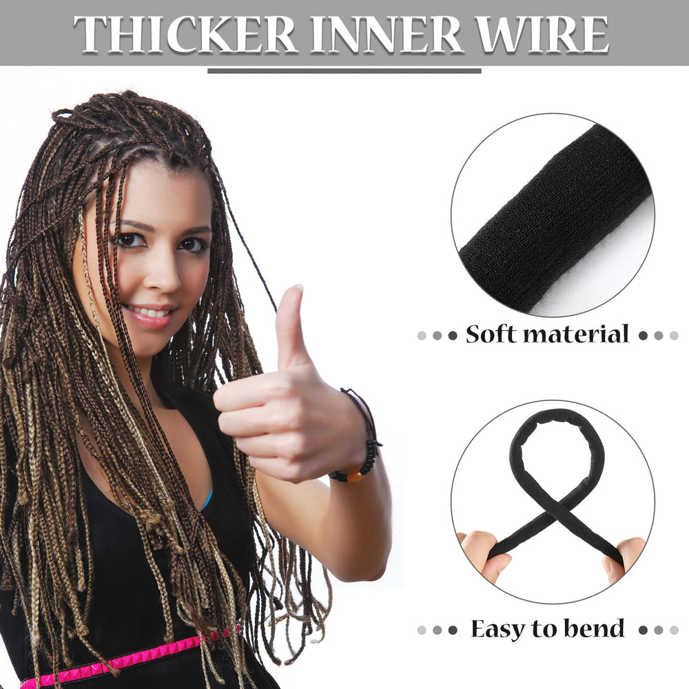 Hoteam bande d'attaches cheveux spiral pliable, idéale pour tresses simples.