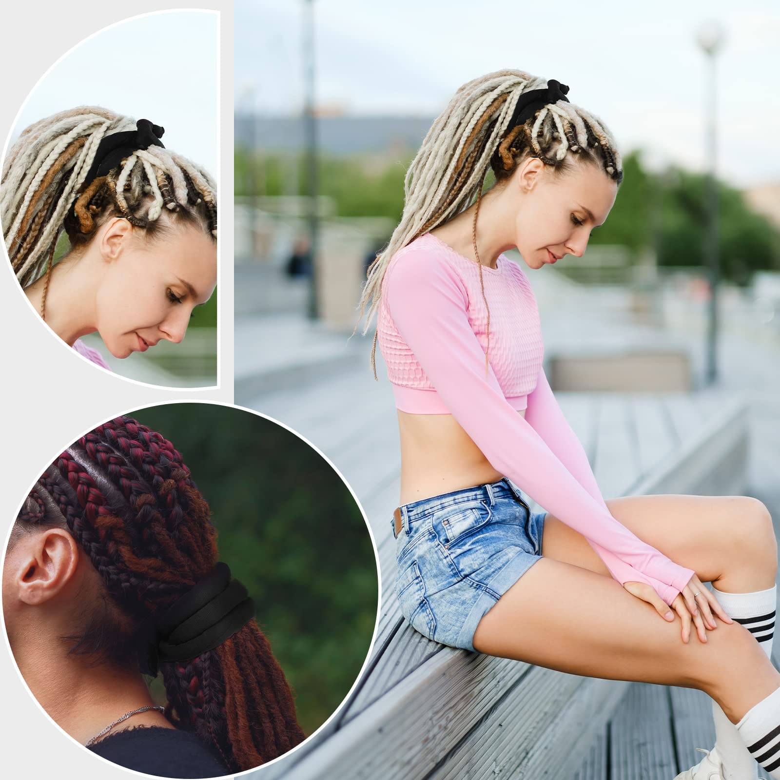 Hoteam lot de 6 attaches cheveux noirs, usage quotidien.