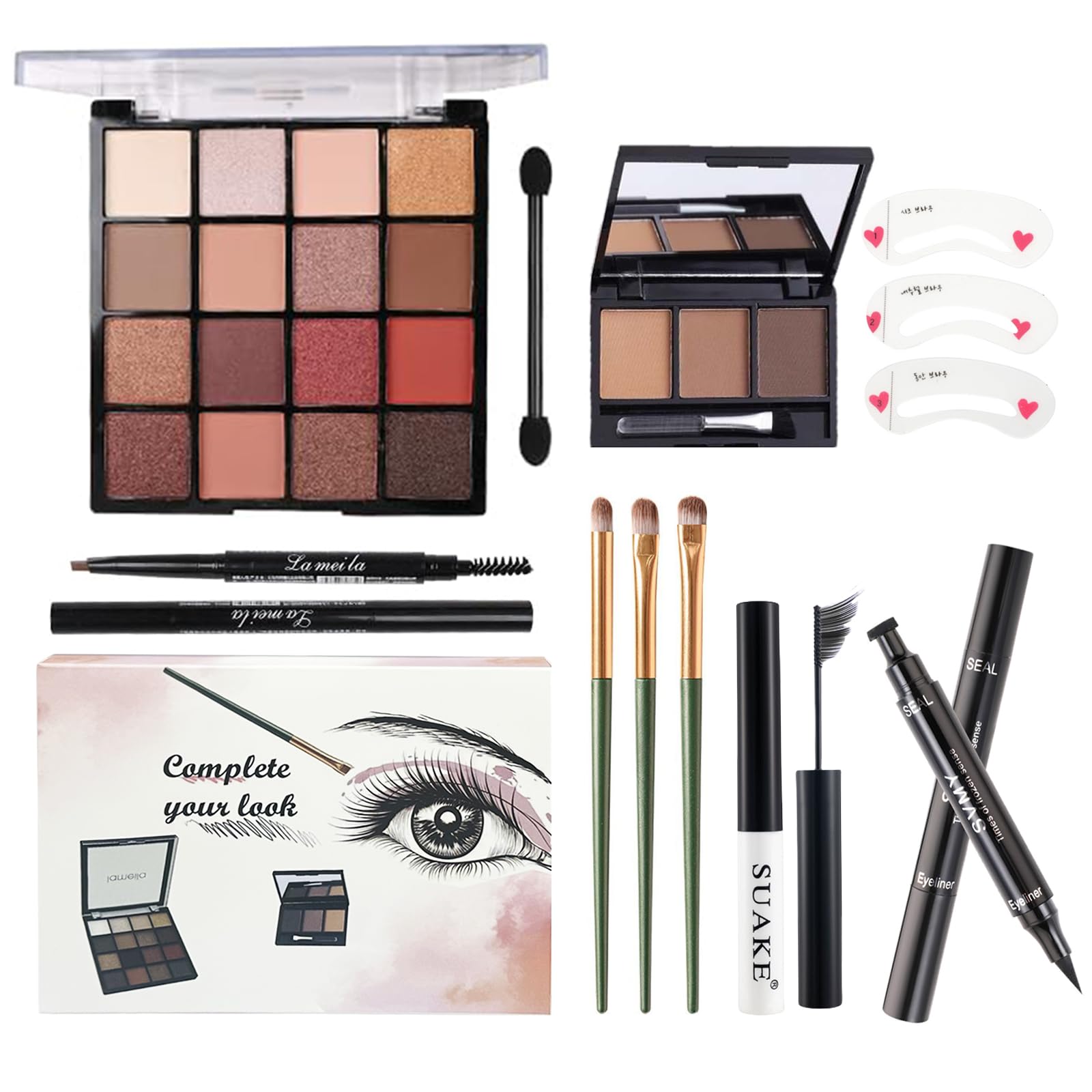 Hotmaig palette ombres à paupières 16 couleurs, idéale pour des regards nude quotidiens.